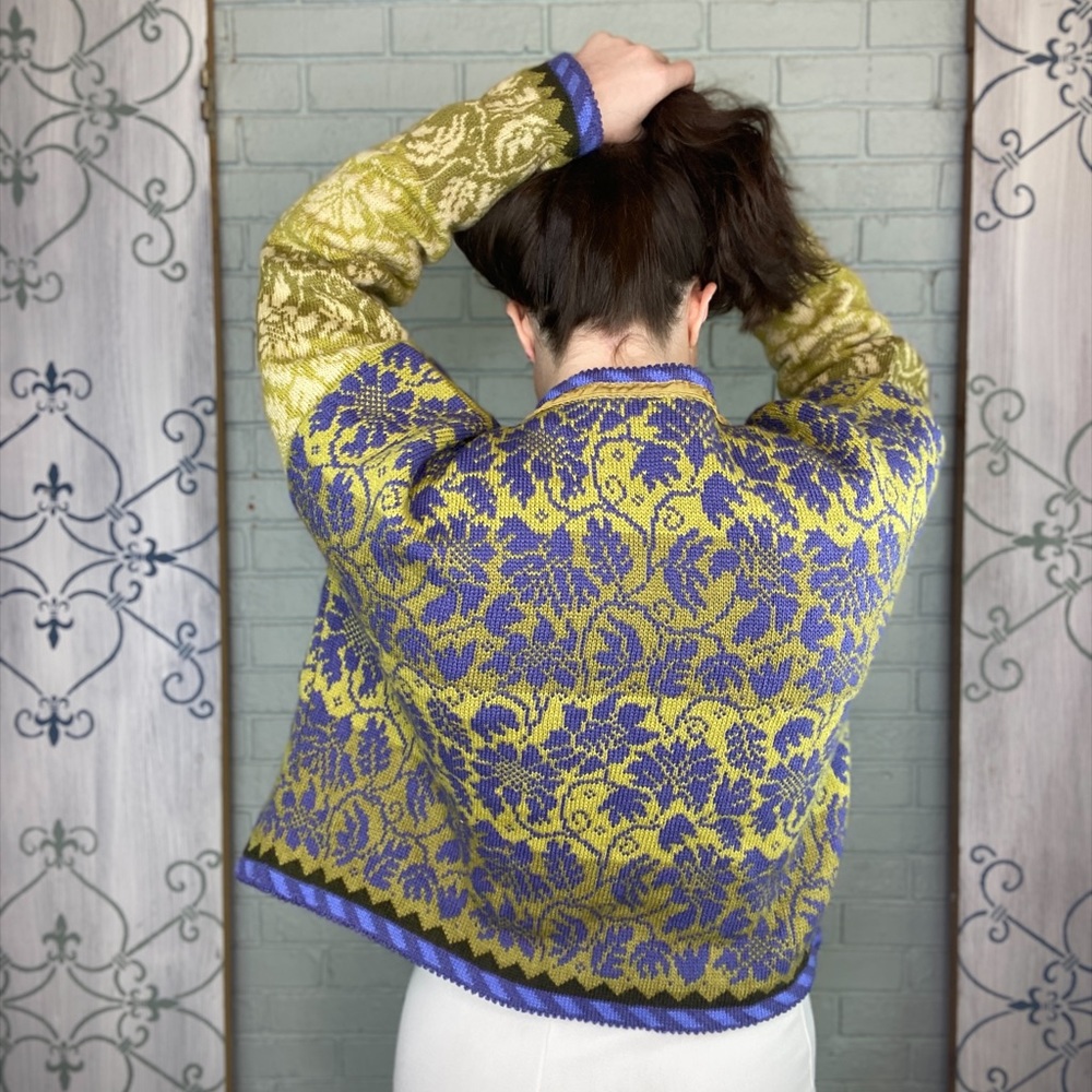 Oleana The Norwegian Story Wool Cardigan Sweater Size XL - Picture 4 of 14